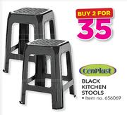 Cenplast Black Kitchen Stools-For 2
