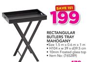 Rectangular Butlers Tray Mahogany