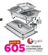 Tissolli 9.5Ltr Double Chafing Dish