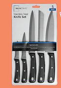 Mainstays 5 Piece Stainless Knife Set