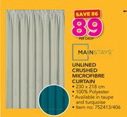 Mainstays Unlined Crushed Microfiber Curtain-Per Drop