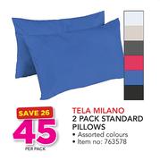 Tela Milano 2 Pack Standard Pillows