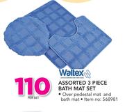 Waltex Assorted 3 Piece Bath Mat Set