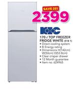 KIC 170Ltr Top Freezer Fridge White 518 1 