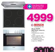 Bosch 60cm Oven Metallic HEN201E2 With Free Bosch 60cm Cersmic Hob And 60cm Extractor