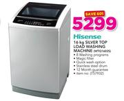 Hisense 16Kg Silver Top Load Washing Machine WTQ1602S