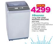 Hisense 13Kg Top Load Washing Machine WTX1302S