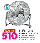 Logik 45cm Floor Fan FE-45C