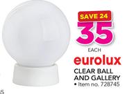 Eurolux Clear Ball And Gallery-Each