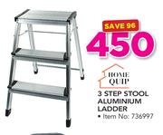 Home Quip 3 Step Stool Aluminium Ladder