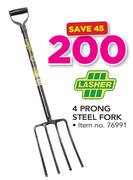 Lasher 4 Prong Steel Fork