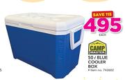 Camp Master 50Ltr Blue cooler Box-Each