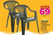 Antracite Ebony Lowback Chair Black-Each