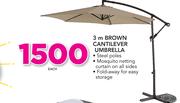 3m Brown Cantilever Umbrella-Each