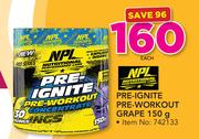 NPL Pre-Ignite Pre-Workout Grape-150g Each