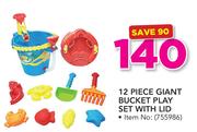 12 Piece giant Bucket Play Set With Lid