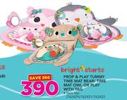Bright Starts Prop & Play Tummy Time Mat Bear/Time Mat Owl Or Play With Tag