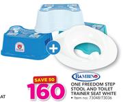 Bambino One Freedom Step Stool And Toilet Trainer Sat White
