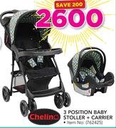 Chelino 3 Position Baby Stroller + Carrier