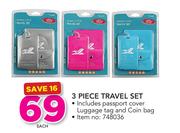 3 Piece Travel Set-Each