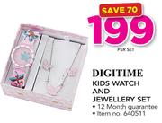 Digitime Kids Watch And Jewellery Set-Per Set