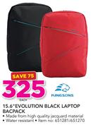 Kingsons 15.6" Evolution Black Laptop Backpack-Each