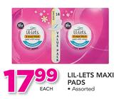 Lil-Lets Maxi Pads-Each