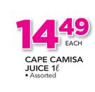 Cape Camisa Juice-1Ltr Each