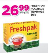 Freshpak Rooibos Teabags 80's-Per Pack