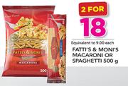 Fatt's & Moni's Macaroni Or Spaghetti-500g