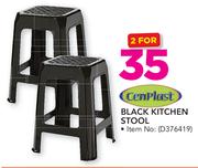 Cenplast Black Kitchen Stool-For 2
