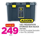 Addis 150Ltr Roughtote Storage Box Black-Each