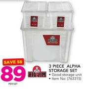Big Jim 3 Piece Alpha Storage Set-Per Set