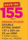 Design Studio Double Fitted Sheet