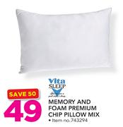 Vita Sleep Memory And Foam Premium Chip Pillow Mix