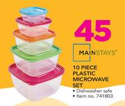 Mainstays 10 Piece Plasctic Microwave Set