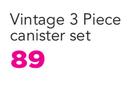 Vintage 3 Piece Canister Set