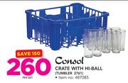 Consol Crate With Hi ball Tumbler 2761-Per Set