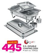 Tissolli 9.5Ltr Double Chafing Dish-Per Set