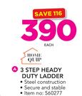 Home Quip 3 Step Heavy Duty Ladder