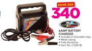 Moto Quip 6 AMP Battery Charger Includes 2 Crocodile Clips