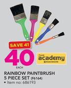 Academy Rainbow Paintbrush 5 Piece Set F6164-Each