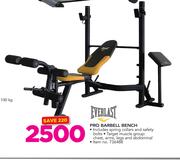 Everlast Pro Barbell Bench Includes Spring Collars & safety Bolts
