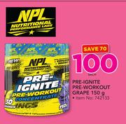 NPL Pre Ignite Pre Workout Grape-150g Each