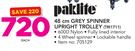 Paklite 48Cm Grey Spinner Upright Trolley TRI711
