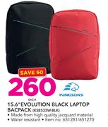Kingsons 15.6" Evolution Black Laptop Backpack