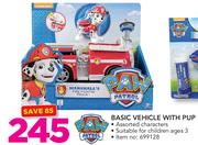 Paw Patrol Basic Vehicle With Pup