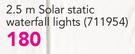 Santa's Trading 2.5m Solar Static Waterfall Lights