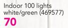 Santa's Trading Indoor 100 Lights White/Green