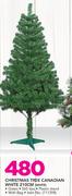 Santa's Trading Christmas Tree Canadian White 210Cm White